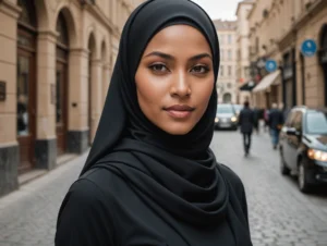 Black Jersey Scarf & Tube Innercap Set – Color Match Combo Pack for Women