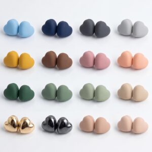 Technical size guide showing a dark grey magnetic hijab pin measuring 10 millimeters wide by 10 millimeters high on a clean cream background.