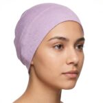 Shop our perfectly sized 24.5 cm x 22 cm Raspberry soft stretch under scarf cap. Made from premium breathable cotton for a secure, wrinkle-free fit all day.